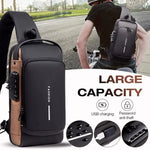 BAGSTREET Waterproof Anti-Theft Sling Bag with USB Port & Lock