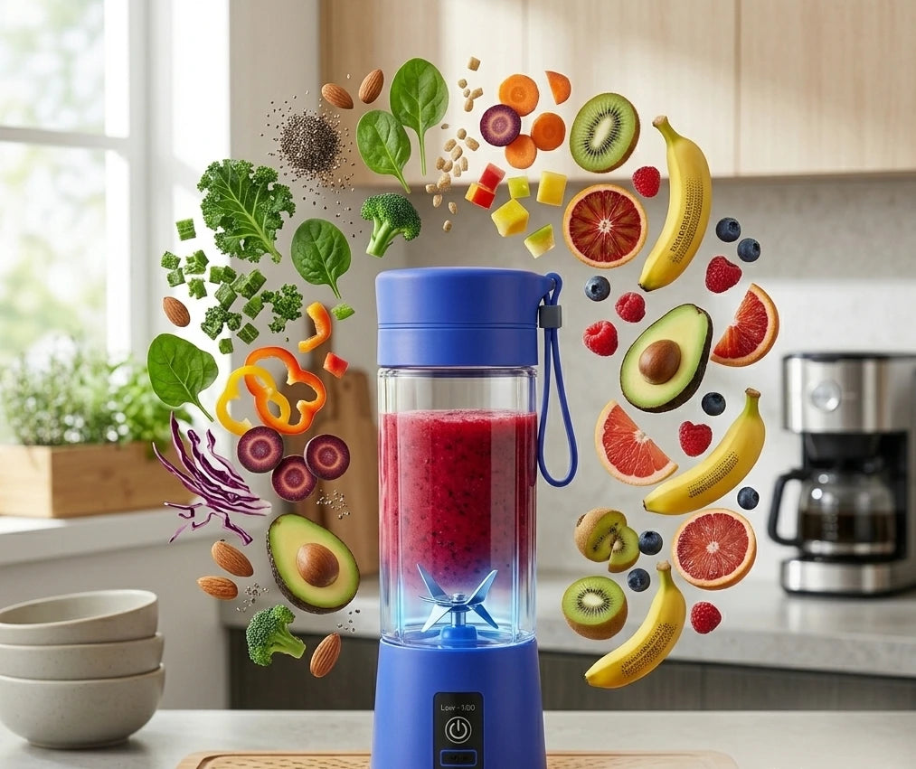 6-Blade Portable Rechargeable Juicer Blender - Healthy Smoothies Anywhere, Anytime!