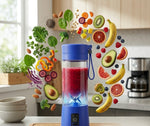 6-Blade Portable Rechargeable Juicer Blender - Healthy Smoothies Anywhere, Anytime!