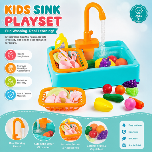 Interactive Kitchen Sink Toy for Kids
