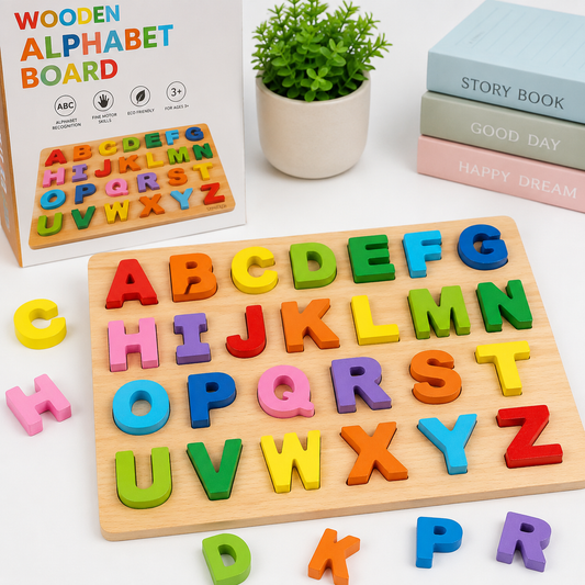 Wooden Alphabet Board Puzzle – Educational Learning Toy