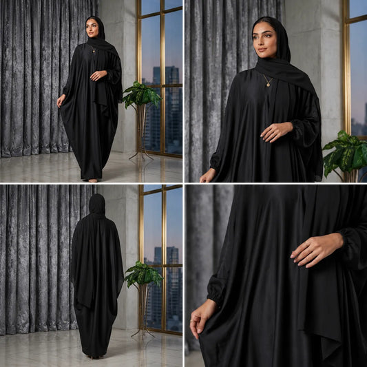 Luxury 2-Piece Abaya Set with Matching Scarf
