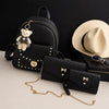 Luxury 3-Piece PU Leather Handbag Set for Women – Elegant Shoulder & Tote Bags