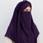Premium Crown Embellished Black Hijab