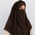 Premium Crown Embellished Black Hijab
