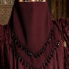 Premium Saudi Style Niqab – Hand-Embellished with Stones & Beads