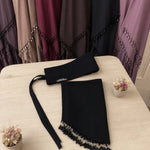 Premium Saudi Style Niqab – Hand-Embellished with Stones & Beads