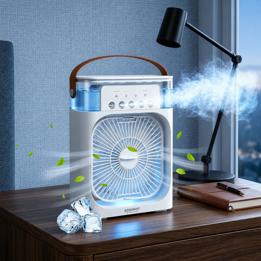 Portable Air Conditioner Fan 3-in-1 Desk Cooling Spray Fan