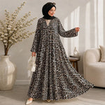 Bold Cheetah Print Butterfly Kaftan Abaya – Statement Modest Wear