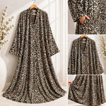 Bold Cheetah Print Butterfly Kaftan Abaya – Statement Modest Wear