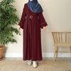 Premium Front-Platted Abaya with Piping Details & Adjustable Belt