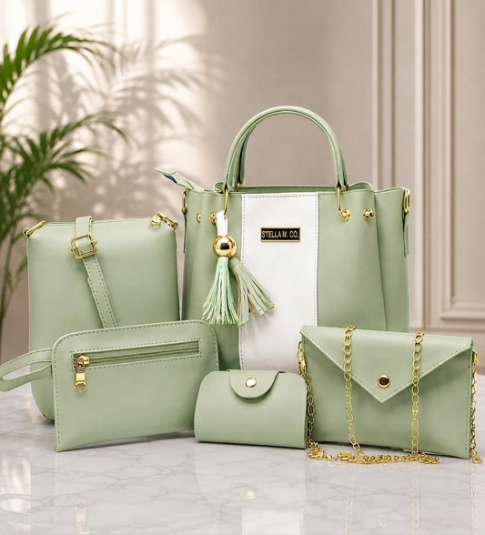 Ultimate 5-in-1 Luxury Shoulder Bag Collection – Stylish & Practical