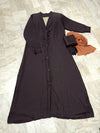 Modern Everyday Abaya: Chocolaty Brown with Tich-Buttons & Stoller