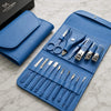 Professional 16-Piece Manicure Pedicure Grooming Kit - Stainless Steel Nail Clipper Set