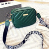Quilted Crossbody Bag with Logo Strap - Elegant Shoulder Sling Purse for Women