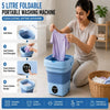 5 Litre Foldable Portable Washing Machine - Compact Mini Washer
